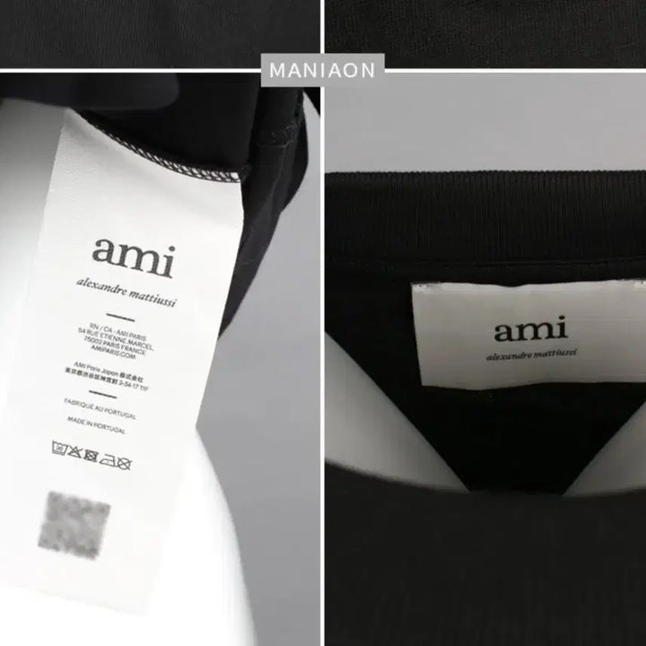 [BUNJANG] AMI Big Heart Logo Short Sleeve T-shirt Black / 아미  빅 하트 로고 반팔 티셔츠 블랙