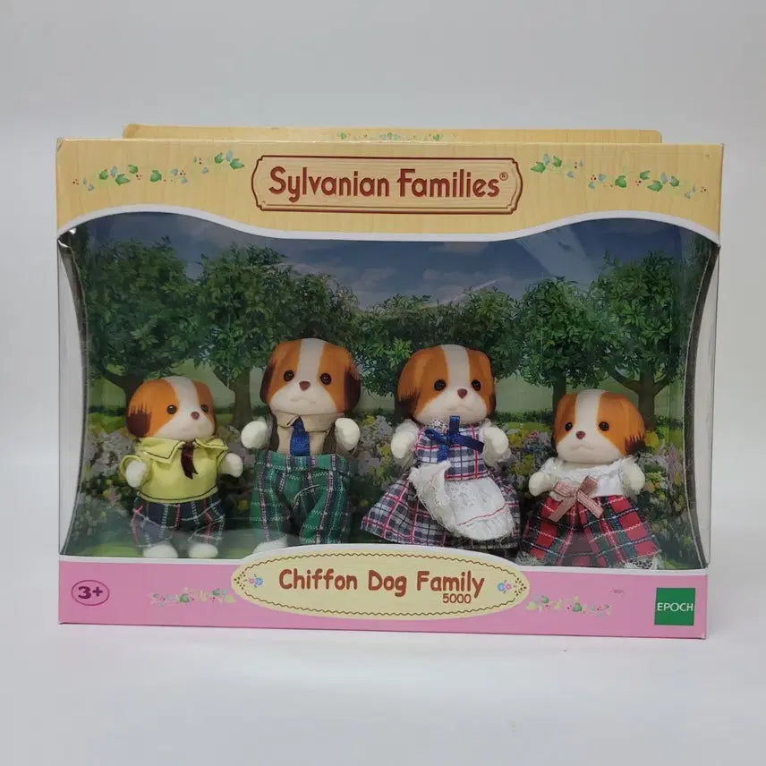 [BUNJANG] Sylvanian Families Old Chiffon Dog Family Set - Sealed Bundle / 실바니안 올드 쉬폰독 가족 미개봉 일괄