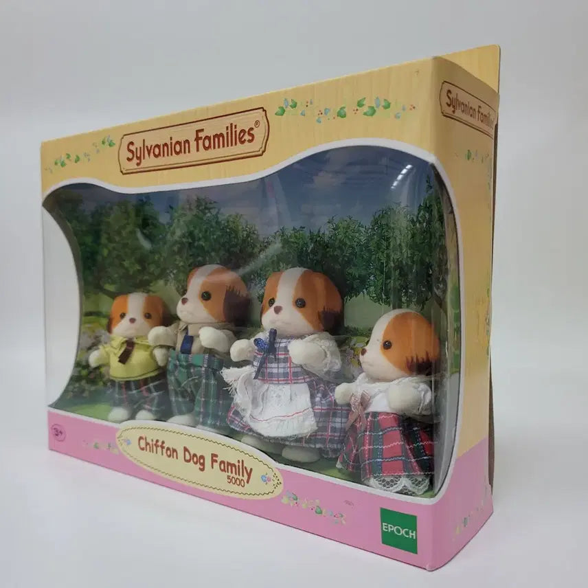 [BUNJANG] Sylvanian Families Old Chiffon Dog Family Set - Sealed Bundle / 실바니안 올드 쉬폰독 가족 미개봉 일괄