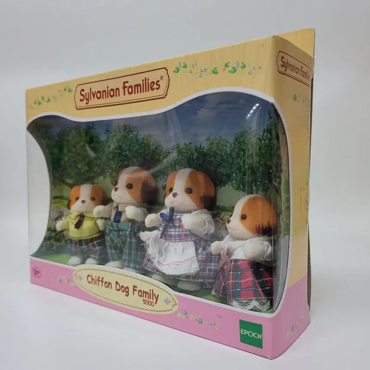 [BUNJANG] Sylvanian Families Old Chiffon Dog Family Set - Sealed Bundle / 실바니안 올드 쉬폰독 가족 미개봉 일괄