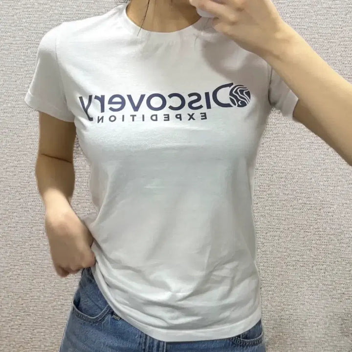 [BUNJANG] Discovery Short Sleeve T-shirt (Size 90) - Defect / [세탁완료] 디스커버리 반팔티 90 (하자있어요)