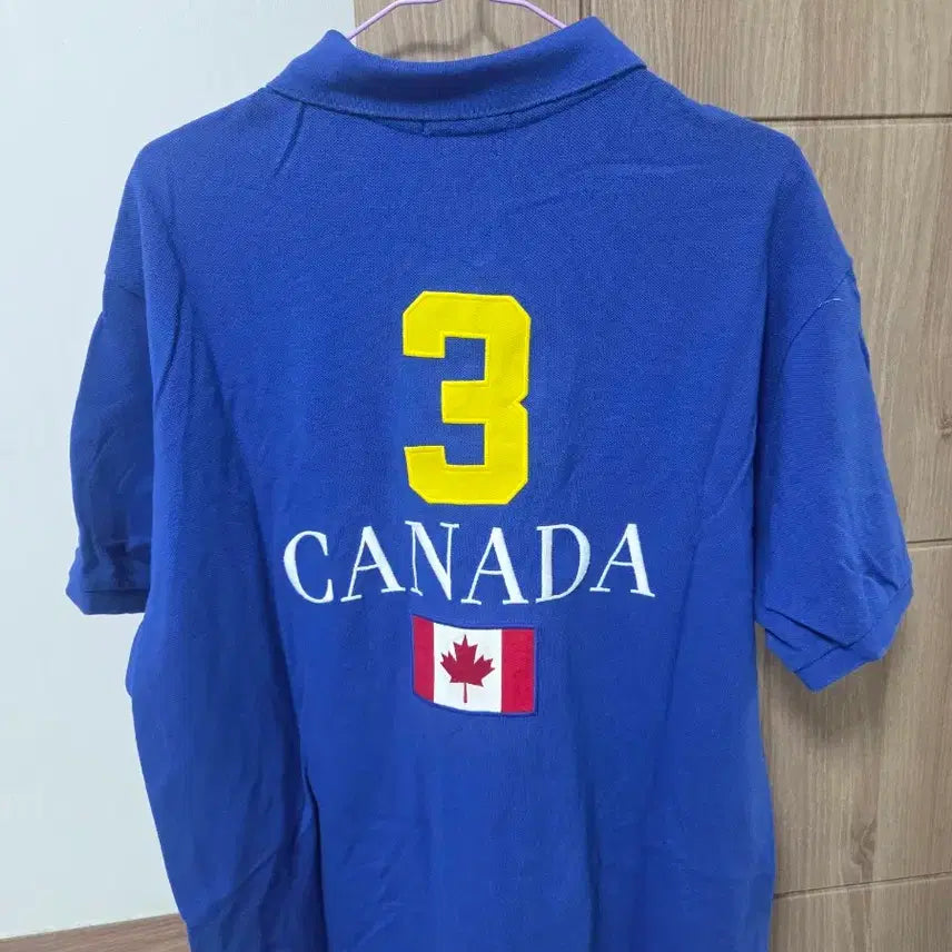 [BUNJANG] Polo Ralph Lauren Canada Flag Patch Short Sleeve Polo Shirt / 폴로 랄프로렌 캐나다 반팔 카라티 블루 xl