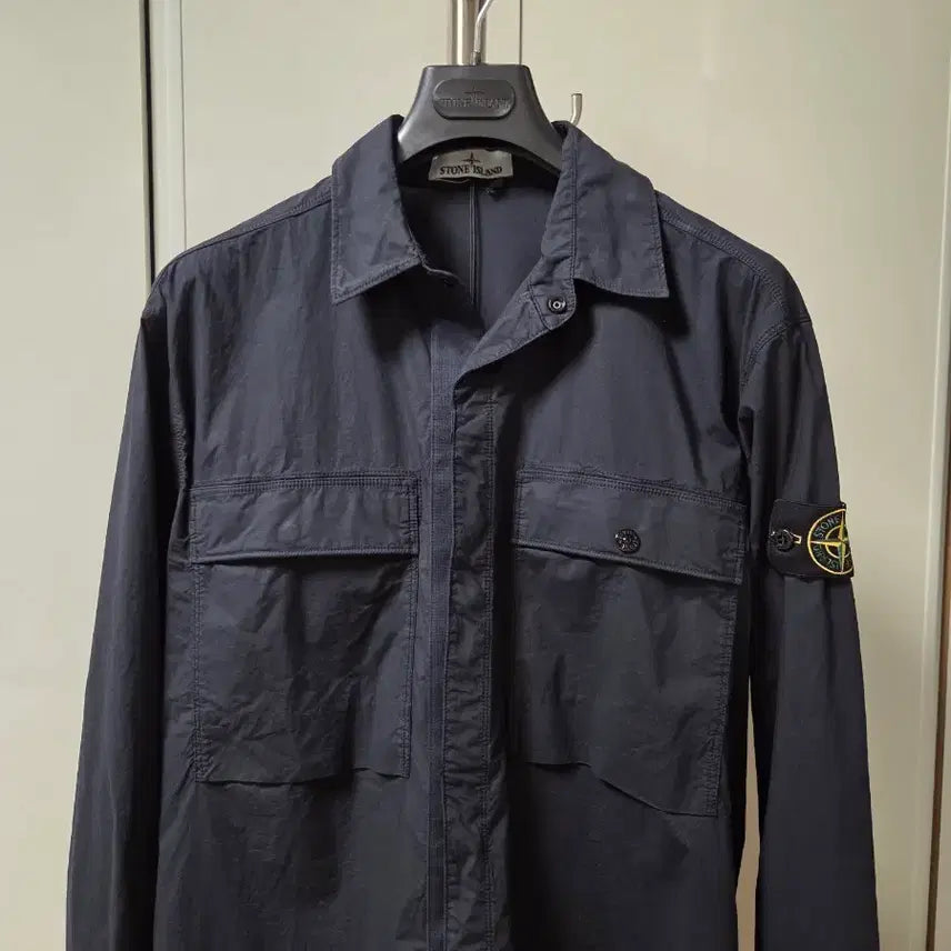 [BUNJANG] Stone Island Parachute Shirt Navy M / 스톤아일랜드 파라슈트 셔츠 네이비
