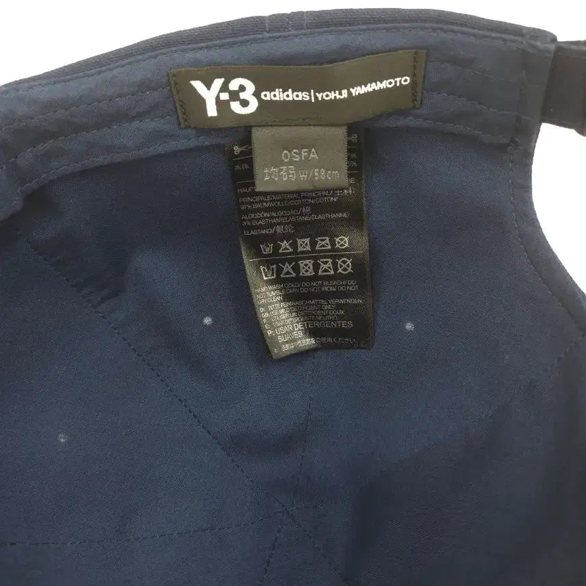 [BUNJANG] Y-3 Yohji Yamamoto x Adidas Navy Logo Cap / Y-3 요지야마모토 X 아디다스 네이비 볼캡 모자