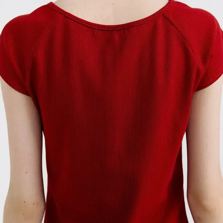 [BUNJANG] Azzare Boat Neck Cardigan Red / 아쎄르 보트넥 가디건 레드