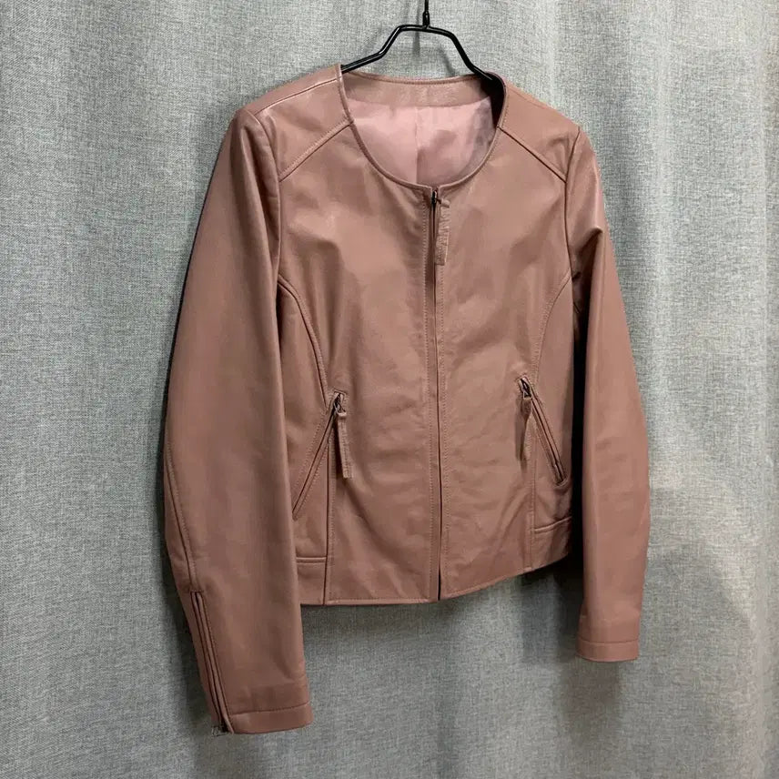 [BUNJANG] ROBO Real Lambskin Collarless Jacket / [55] 로보(ROBO) 노카라 리얼 양가죽 자켓