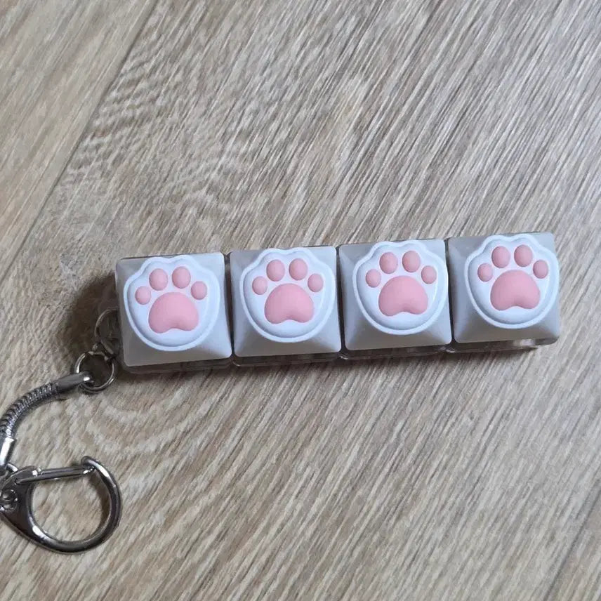 [BUNJANG] Cat Paw Clicker Keycap Keyring / 고양이 발바닥 클리커 키캡 키링