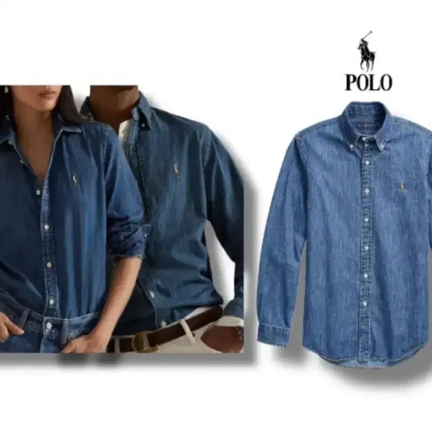 [BUNJANG] Polo Ralph Lauren Classic Denim Shirt / 폴로 랄프로렌 데님 셔츠 남방