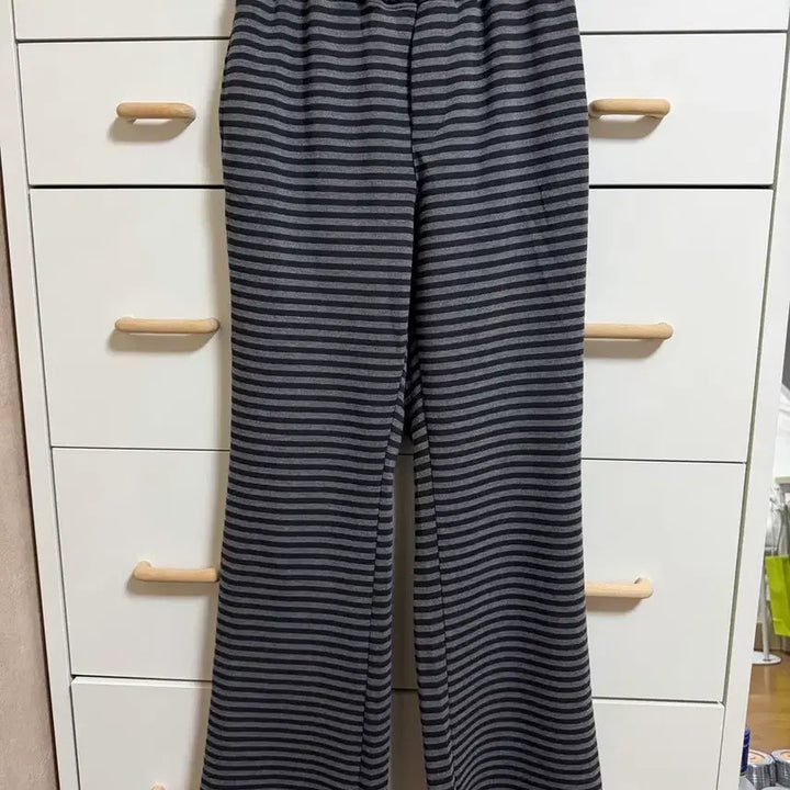 [BUNJANG] Enjo Blues Striped Cotton Slim Fit Bootcut Pants / 엔조블루스 스트라이프 줄무늬 바지 츄리닝 면바지 부츠컷바지 슬림핏