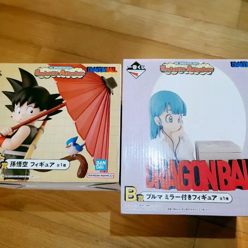[BUNJANG] Dragon Ball Son Goku &amp; Bulma Figure Set / (미개봉)드래곤볼 제일복권 손오공 &amp; 부르마 피규어