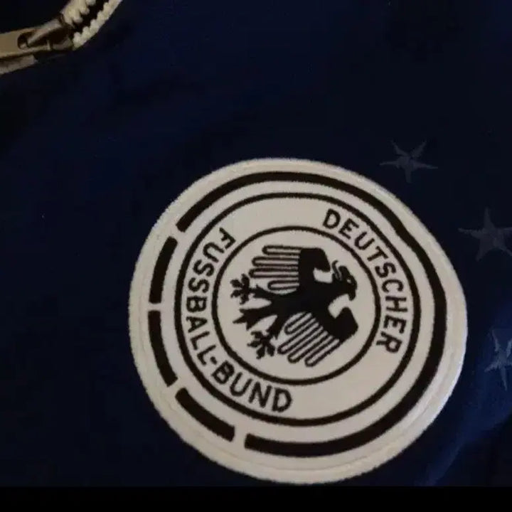 [BUNJANG] Adidas Navy Track Top Jersey - Size S / 아디다스 대장급 독일 네이비 남흰 트랙탑 저지 져지집업 90/S