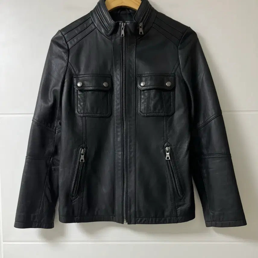[BUNJANG] GABBA Lambskin Leather Jacket Black / GABBA 양가죽 자켓