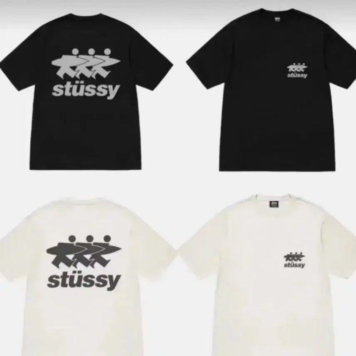 [BUNJANG] Stussy Surfer Short Sleeve T-shirt Black/White / (병행정품)스투시 서퍼 반팔 티셔츠 서프 블랙/화이트 미개봉 새상품