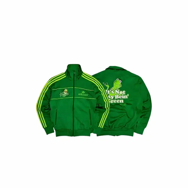 [BUNJANG] Adidas x Kermit Track Top Green Jersey Unisex / 아디다스X 커밋 트랙탑  그린 저지 / 공용가능