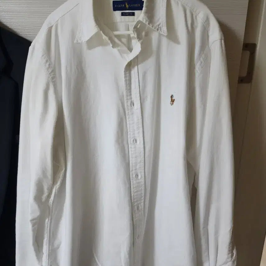 [SOLD OUT] (qr 정품)폴로 화이트 옥스포드 셔츠 M(100~105)