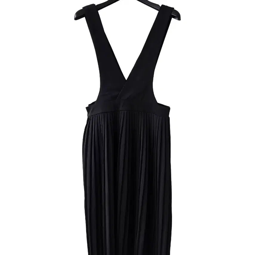 [BUNJANG] Black Pleated Bustier Dress / 44-55)블랙 플리츠 뷔스띠에원피스