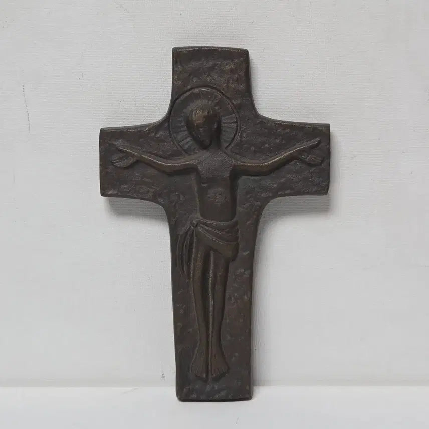 [BUNJANG] 1950s Italian Antique Artist Brass Cast Cross / 50년대 이탈리아 앤틱 작가 황동 십자가 주물 십자가 이탈리아
