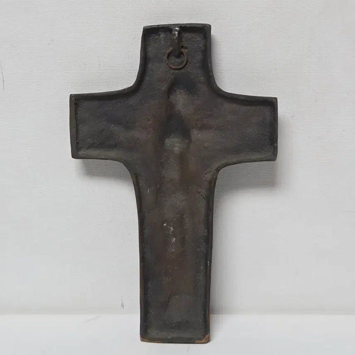 [BUNJANG] 1950s Italian Antique Artist Brass Cast Cross / 50년대 이탈리아 앤틱 작가 황동 십자가 주물 십자가 이탈리아