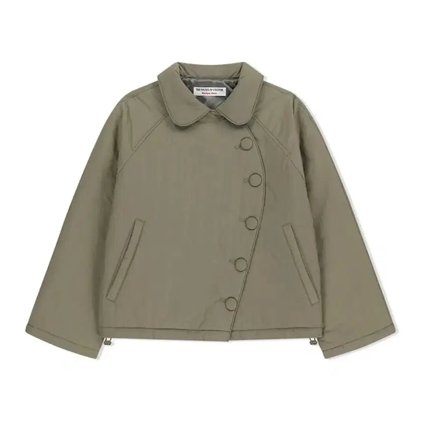 [BUNJANG] The Museum Visitor Round Collar Puff Jacket Beige / 더뮤지엄비지터 라운드 카라 퍼프 자켓 베이지