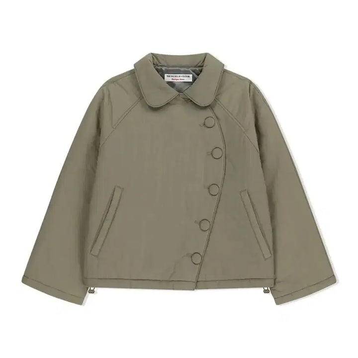 [BUNJANG] The Museum Visitor Round Collar Puff Jacket Beige / 더뮤지엄비지터 라운드 카라 퍼프 자켓 베이지