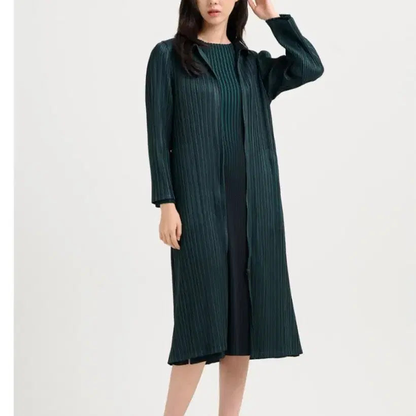 [SOLD OUT] (23년) 플리츠미 롱가디건 플리츠 집업 롱자켓