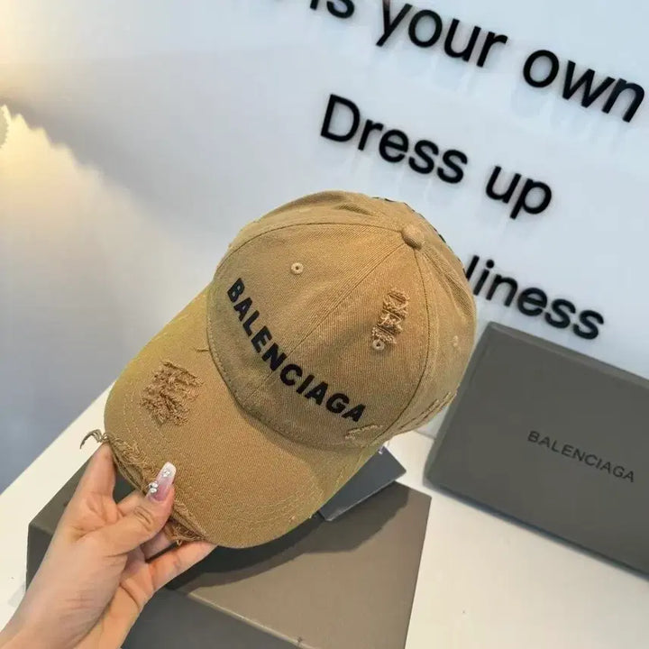 [BUNJANG] Balenciaga Distressed Baseball Cap Beige / 발렌시아가 디스트로이드 볼캡 베이지