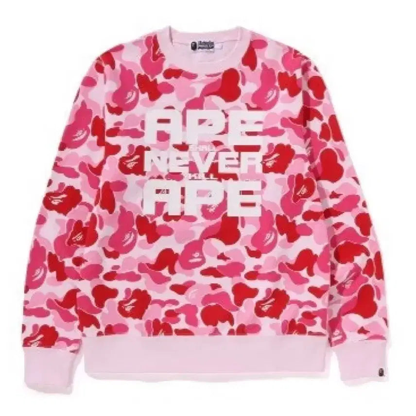 [BUNJANG] BAPE ASNKA Pink M Size Sweatshirt / 베이프 ASNKA 핑크 맨투맨 사이즈 M