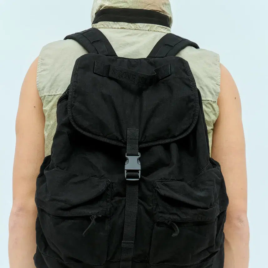 [BUNJANG] Stone Island Backpack Black / 스톤아일랜드 백팩 블랙