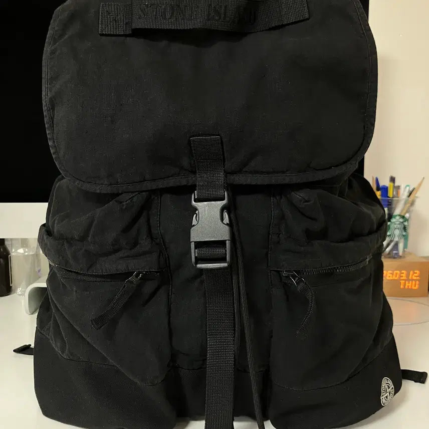 [BUNJANG] Stone Island Backpack Black / 스톤아일랜드 백팩 블랙