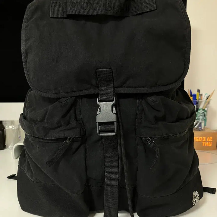 [BUNJANG] Stone Island Backpack Black / 스톤아일랜드 백팩 블랙