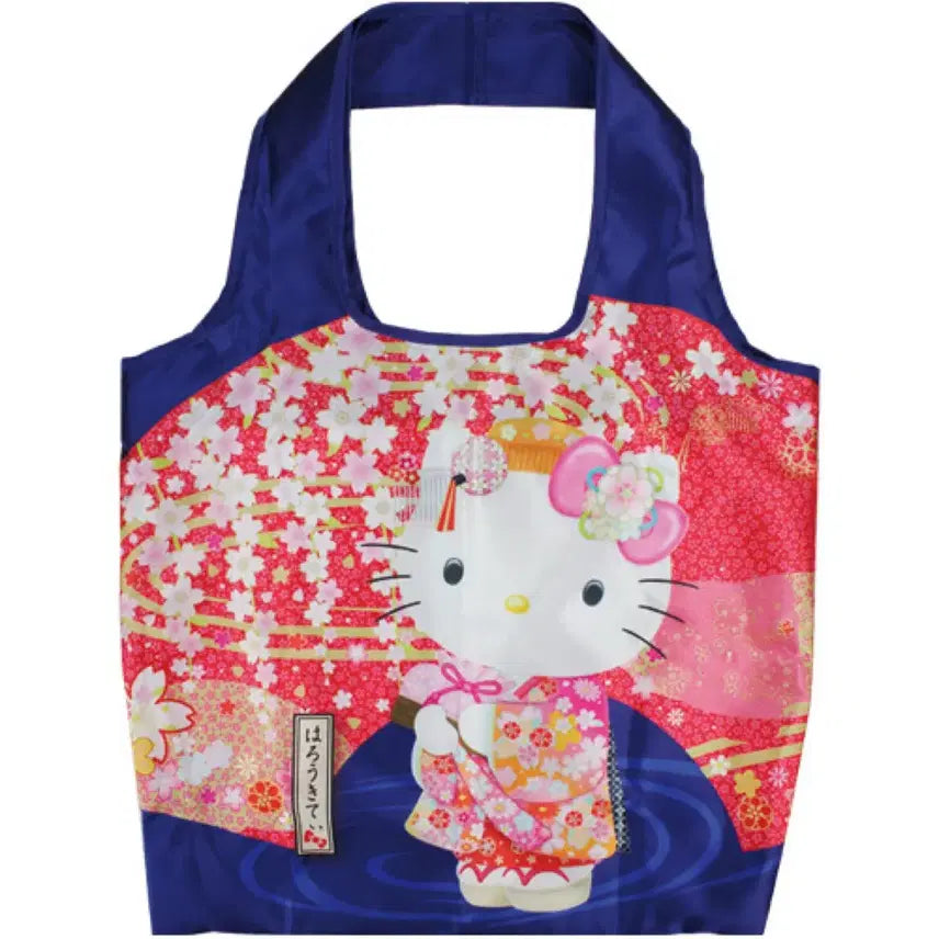 [SOLD OUT] 일본정품) 키티 일본풍 사쿠라 기모노 장바구니 헬로키티 에코백
