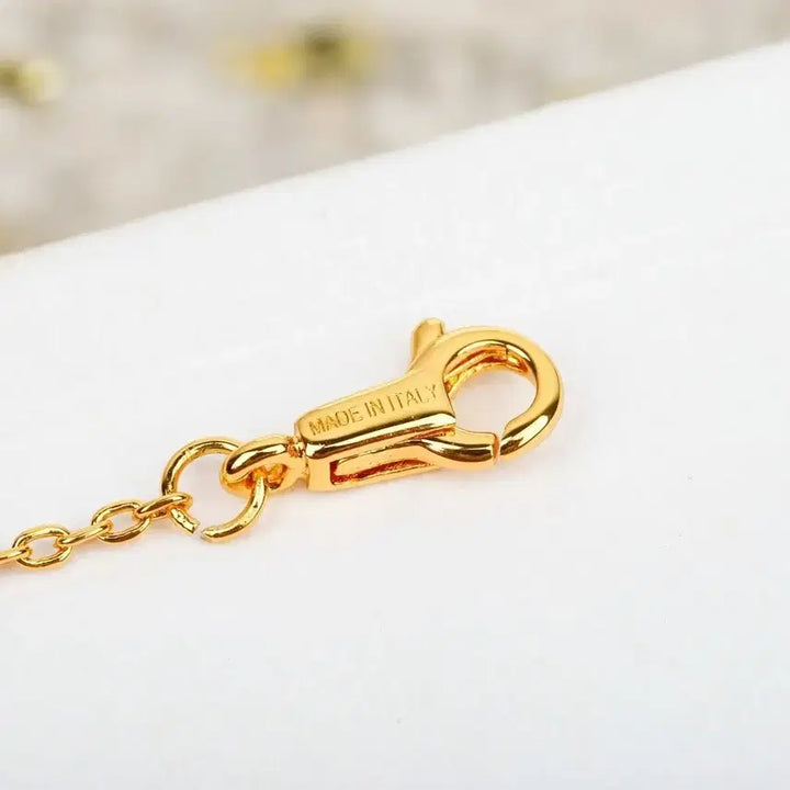 [SOLD OUT] 금색 플라워 큐빅 목걸이