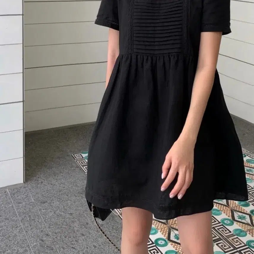 [BUNJANG] Lietz Lace Linen Dress / 리에뜨 레이스 린넨 원피스
