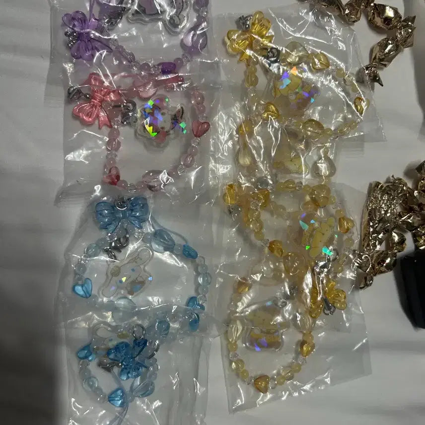 [BUNJANG] Sanrio Kira Kira Bling Bead Charm Keyrings / 산리오 키라키라 반짝반짝 비즈챰 판매 교환