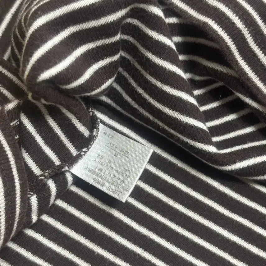 [BUNJANG] Vintage Striped Sleeveless Top - Chocolate Lace Detail / 빈티지 스트라이프 나시 슬리브리스 초코맛