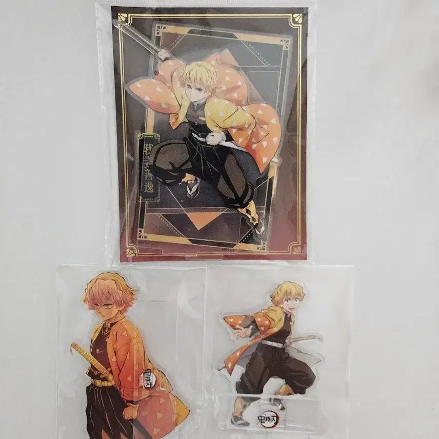 [SOLD OUT] 3개일괄가) 귀멸의칼날 귀칼 아가츠마 젠이츠 아크릴 스탠드 무한성 ld