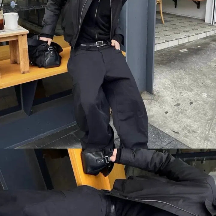 [BUNJANG] HALEINE Black Satin Blouson Jacket / HALEINE 블랙 새틴 블루종 1사이즈