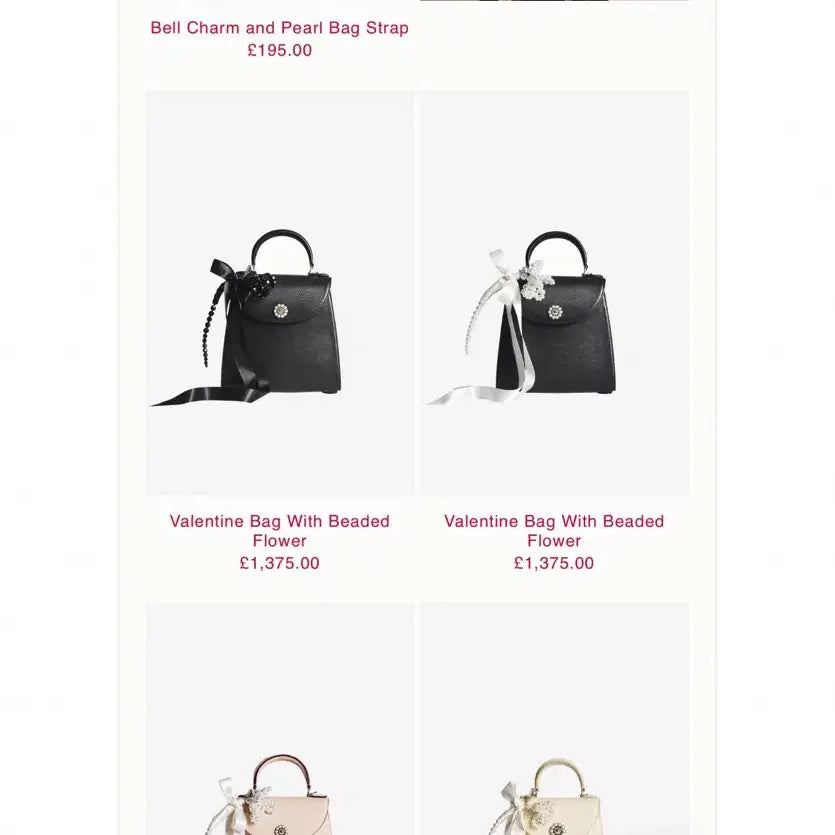 [SOLD OUT] 시몬로샤 발렌타인 백 비드 플라워
