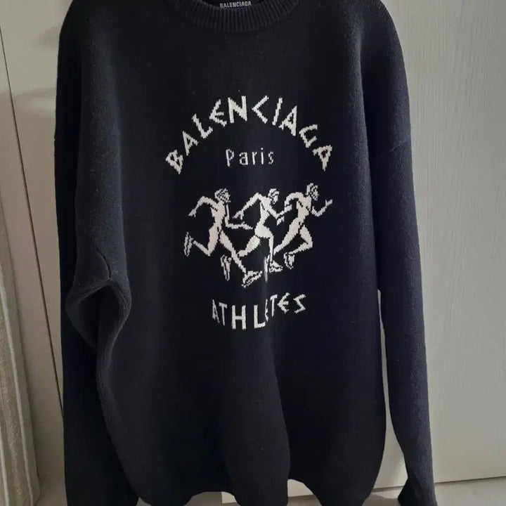 [BUNJANG] Balenciaga Marathon Knit Sweater / 발렌시아가 블랙 울 마라톤 니트 M 매물귀한한정판 오버사이즈 국내105