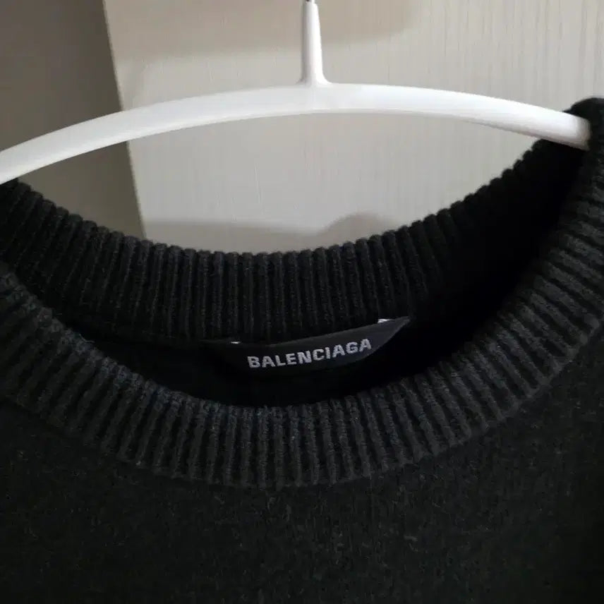 [BUNJANG] Balenciaga Marathon Knit Sweater / 발렌시아가 블랙 울 마라톤 니트 M 매물귀한한정판 오버사이즈 국내105