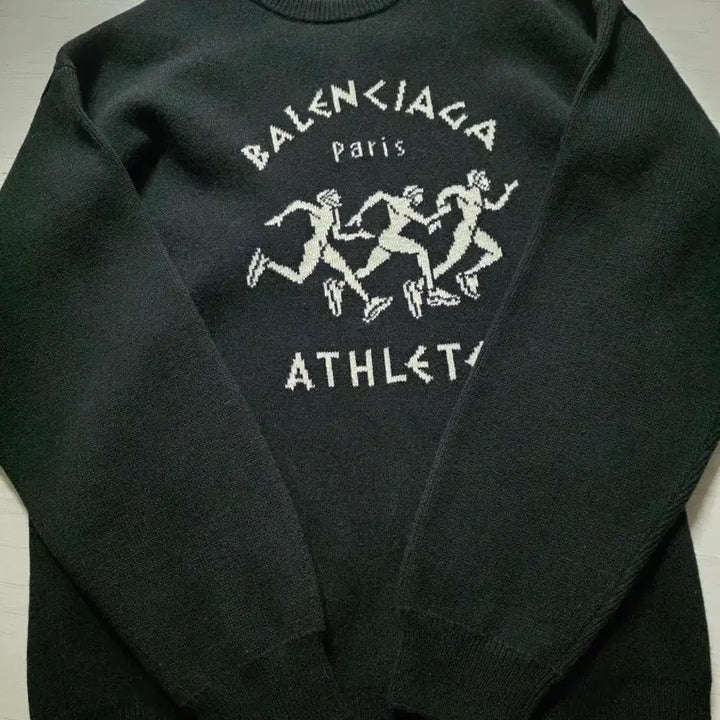[BUNJANG] Balenciaga Marathon Knit Sweater / 발렌시아가 블랙 울 마라톤 니트 M 매물귀한한정판 오버사이즈 국내105