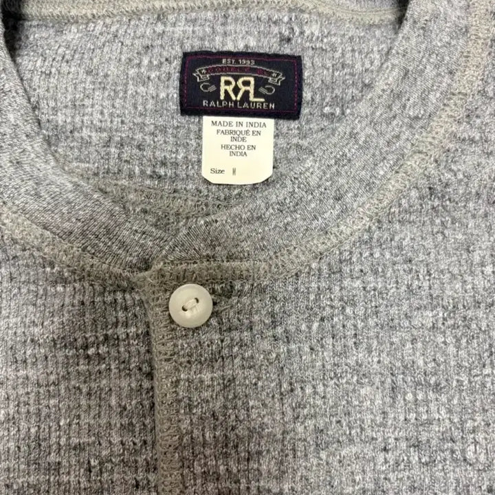 [SOLD OUT] rrl 와플니트 헨리넥 그레이M사이즈 판매