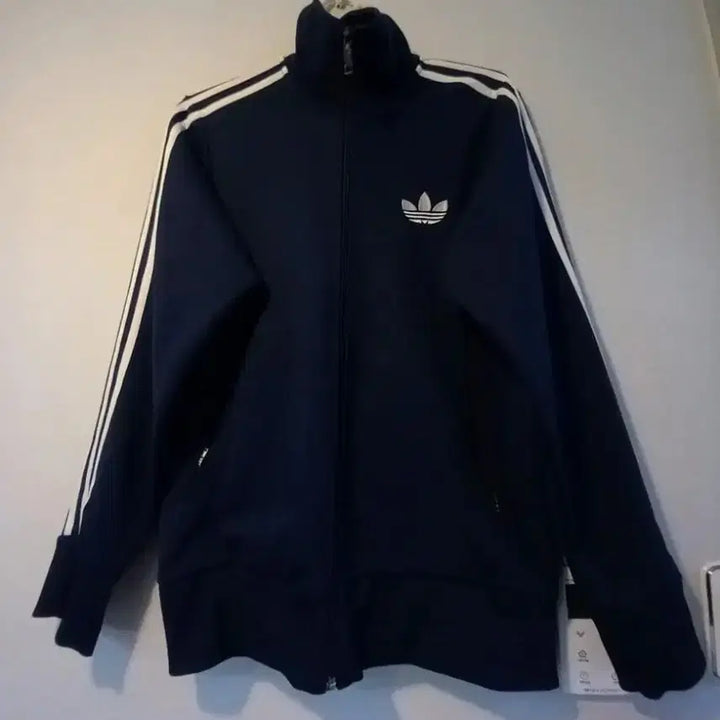 [BUNJANG] Adidas Firebird Navy Track Top Jersey Jacket M / 아디다스 파이어버드 네이비 남흰 트랙탑 저지 져지집업 95/M