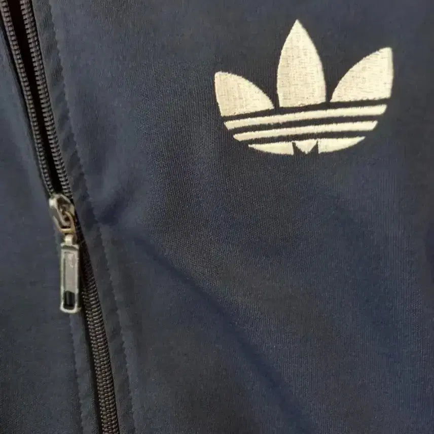 [BUNJANG] Adidas Firebird Navy Track Top Jersey Jacket M / 아디다스 파이어버드 네이비 남흰 트랙탑 저지 져지집업 95/M
