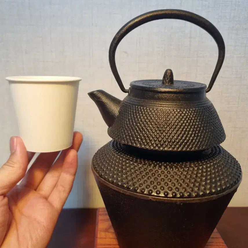 [BUNJANG] Japanese Iron Teapot and Brazier Set / 사이즈 작은 일본 무쇠 주전자와 차화로 - 실사용 가능