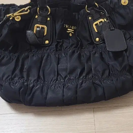 [BUNJANG] Prada Black Shirring Tote Bag / 프라다블랙셔링고프레
