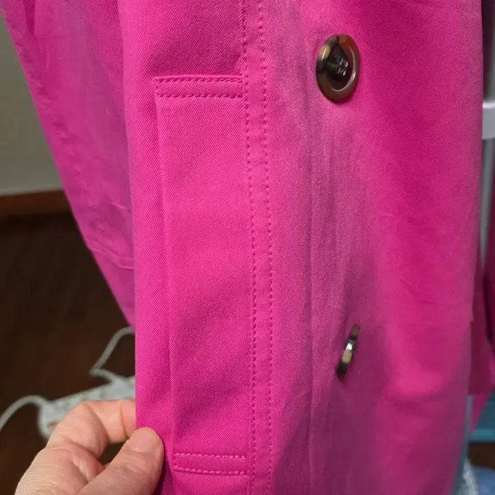 [BUNJANG] Pink Trench Coat / 핑크트렌치코트
