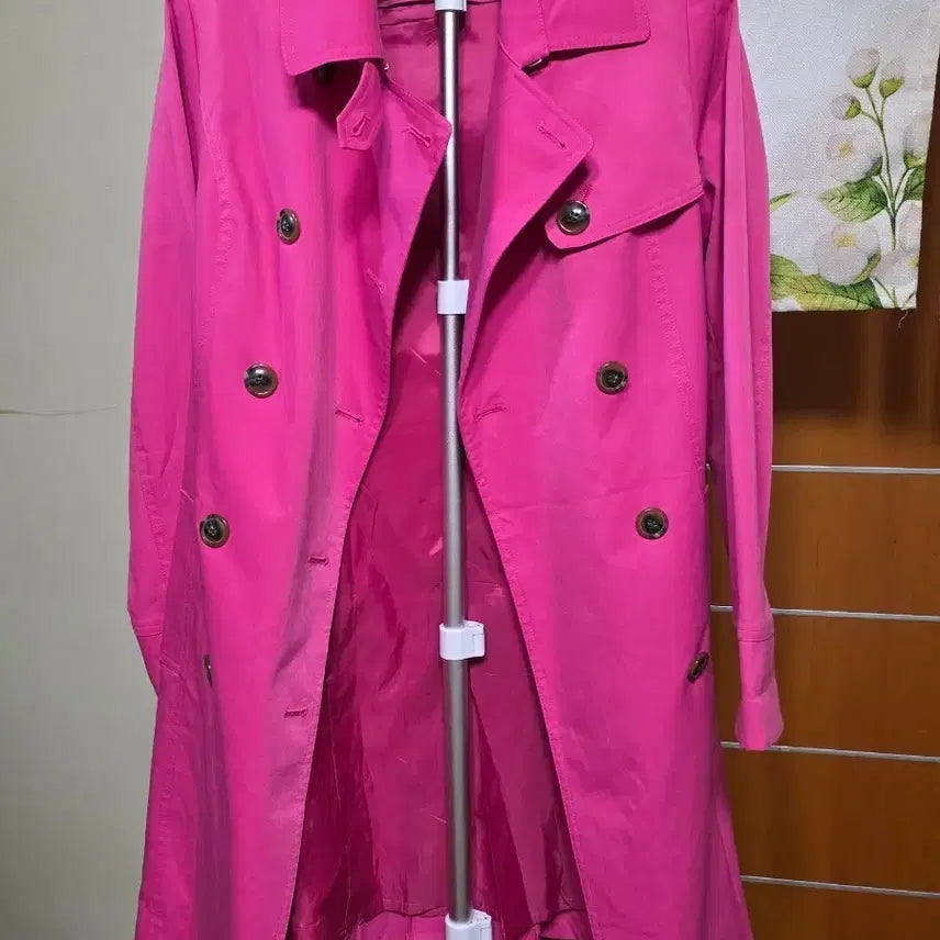 [BUNJANG] Pink Trench Coat / 핑크트렌치코트