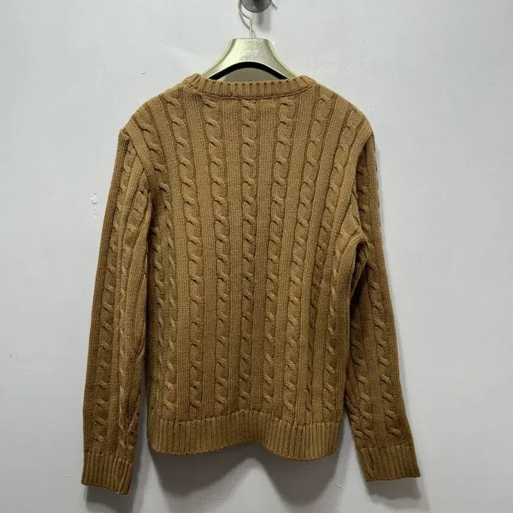 [BUNJANG] Polo Ralph Lauren Brown Cable Knit Sweater / 폴로 랄프로렌 브라운 꽈배기 니트 S