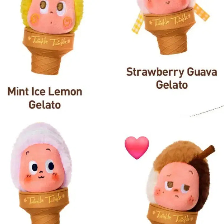 [BUNJANG] Pop Mart Twinkle Twinkle Little Star Gelato Ice Cream Doll Keyring Set (2 Types) / <정가이하/2종 일괄/새상품> 작은별 문 젤라또 아이스크림 인형키링